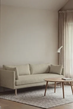 1898 Sofas*Linnevik sofa, Luiza 3981-white-oiled oak, 3-seater Beige