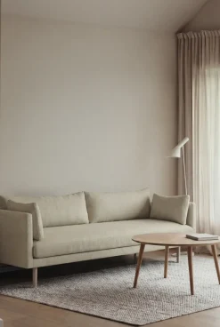 1898 Sofas*Linnevik sofa, Luiza 3981-white-oiled oak, 4-seater Beige