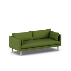 1898 Sofas*Linnevik sofa, Luiza 3975-white-oiled oak, 3-seater Green