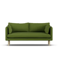1898 Sofas*Linnevik sofa, Luiza 3975-white-oiled oak, 2-seater Green