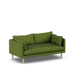 1898 Sofas*Linnevik sofa, Luiza 3975-white-oiled oak, 2-seater Green