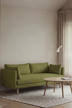 1898 Sofas*Linnevik sofa, Luiza 3975-white-oiled oak, 2-seater Green