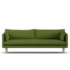 1898 Sofas*Linnevik sofa, Luiza 3975-white-oiled oak, 4-seater Green