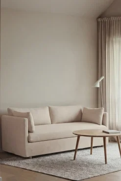 1898 Sofas*Linnevik sofa, Oslo Nature 1540-white-oiled oak, 2-seater, with skirt Beige