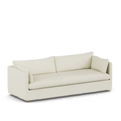 1898 Sofas*Linnevik sofa, Oslo Nature 1540-white-oiled oak, 4-seater, with skirt Beige