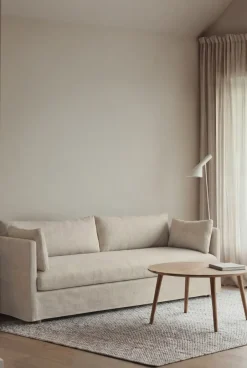 1898 Sofas*Linnevik sofa, Oslo Nature 1540-white-oiled oak, 4-seater, with skirt Beige