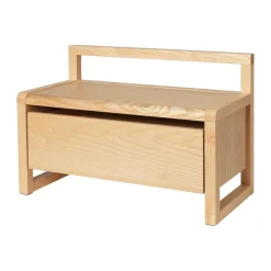 Ferm Living Benches|Children's Chairs*Little Architect storage bench, Ash, 60x30x41.2 cm Beige