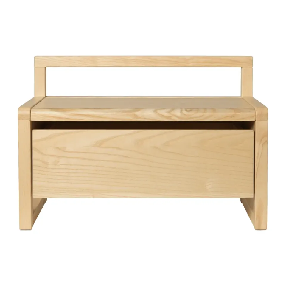 Ferm Living Benches|Children's Chairs*Little Architect storage bench, Ash, 60x30x41.2 cm Beige