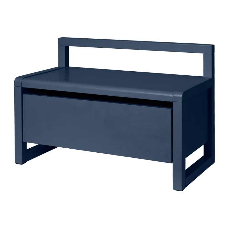 Ferm Living Benches|Children's Chairs*Little Architect storage bench, Dark , 60x30x41.2 cm Blue