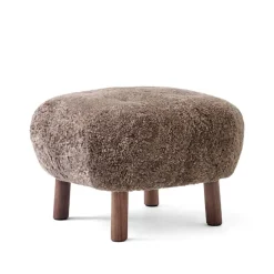 &Tradition Armchairs & Footstools*Little Petra ATD1 footstool, Sheepskin Sahara-walnut legs Brown