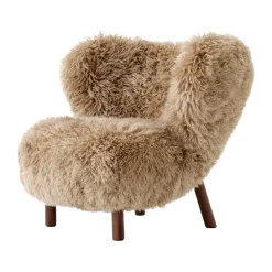 &Tradition Armchairs & Footstools*Little Petra VB1 armchair, Oiled walnut-Sheepskin honey Beige