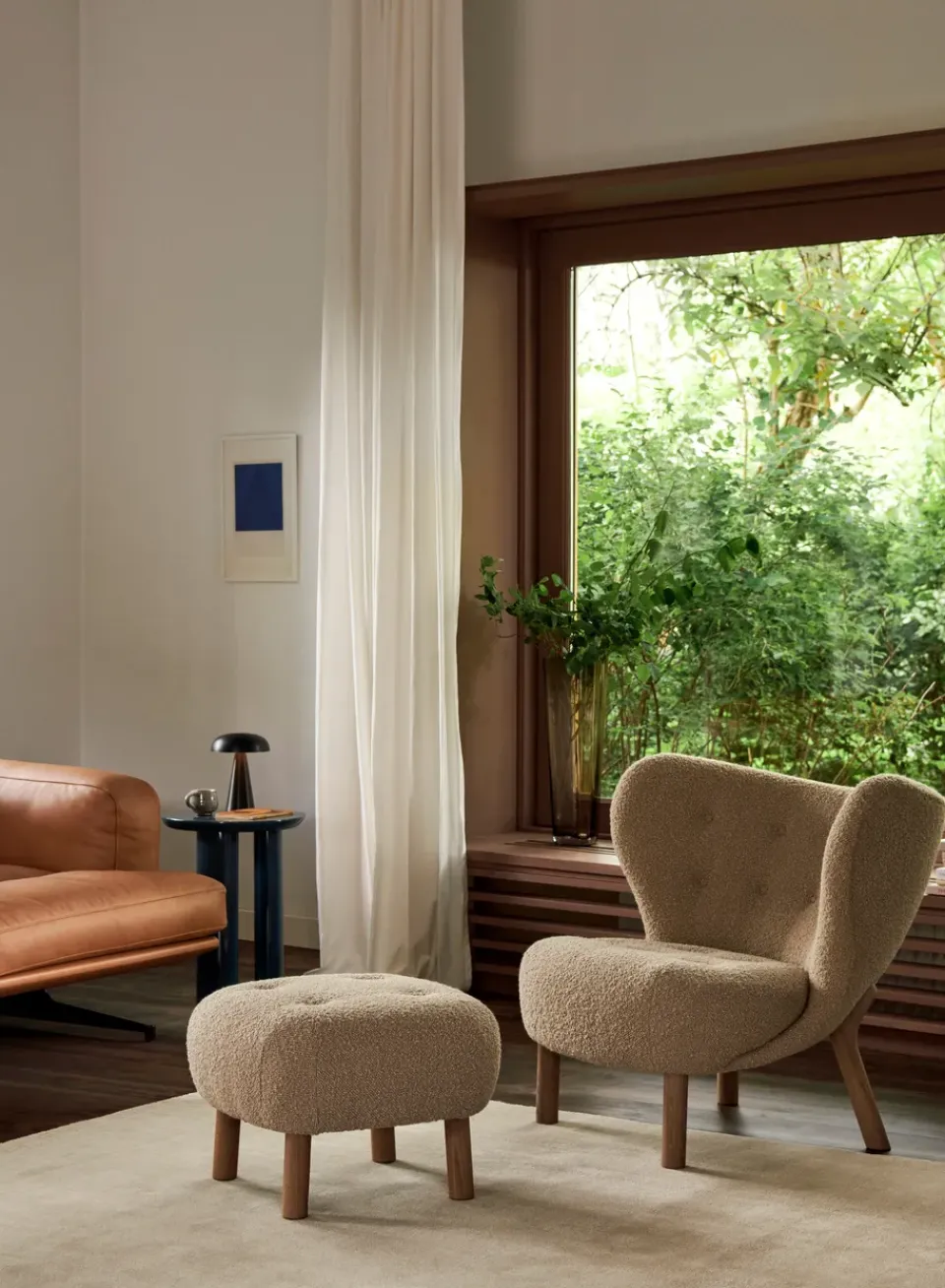 &Tradition Armchairs & Footstools*Little Petra VB1 armchair, White oiled oak-Karakorum Beige