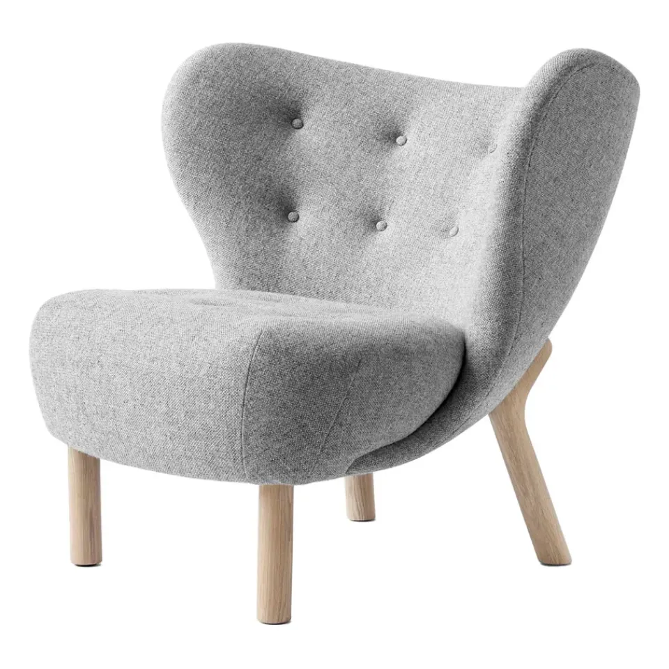 &Tradition Armchairs & Footstools*Little Petra VB1 armchair, White oiled oak-Hallingdal Grey