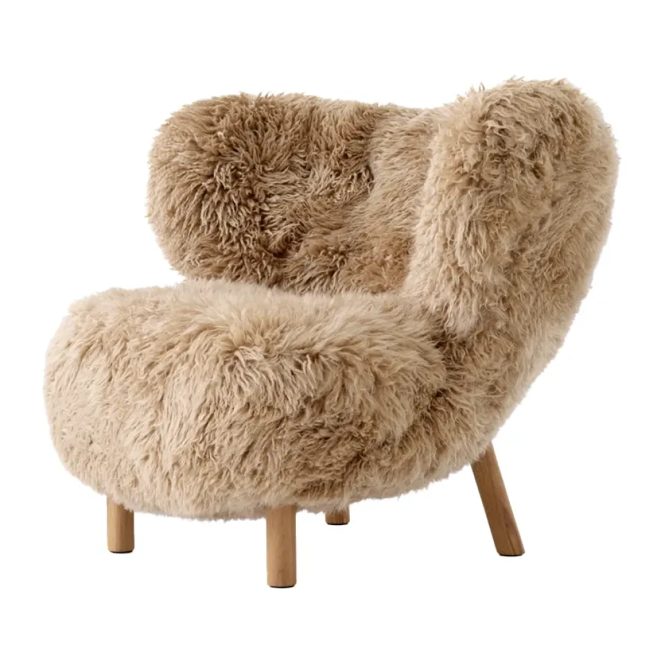 &Tradition Armchairs & Footstools*Little Petra VB1 armchair, Oiled oak-Sheepskin honey Beige
