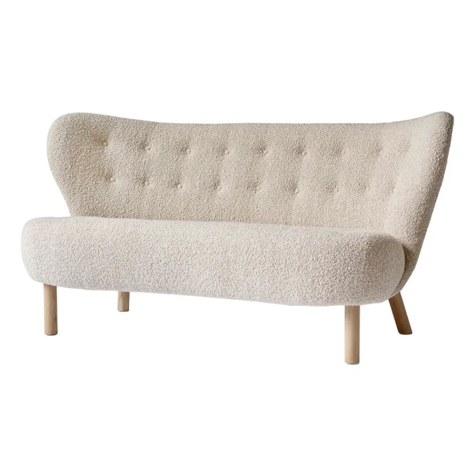 &Tradition Sofas*Little Petra VB2 sofa, White oiled oak-Karakorum Beige