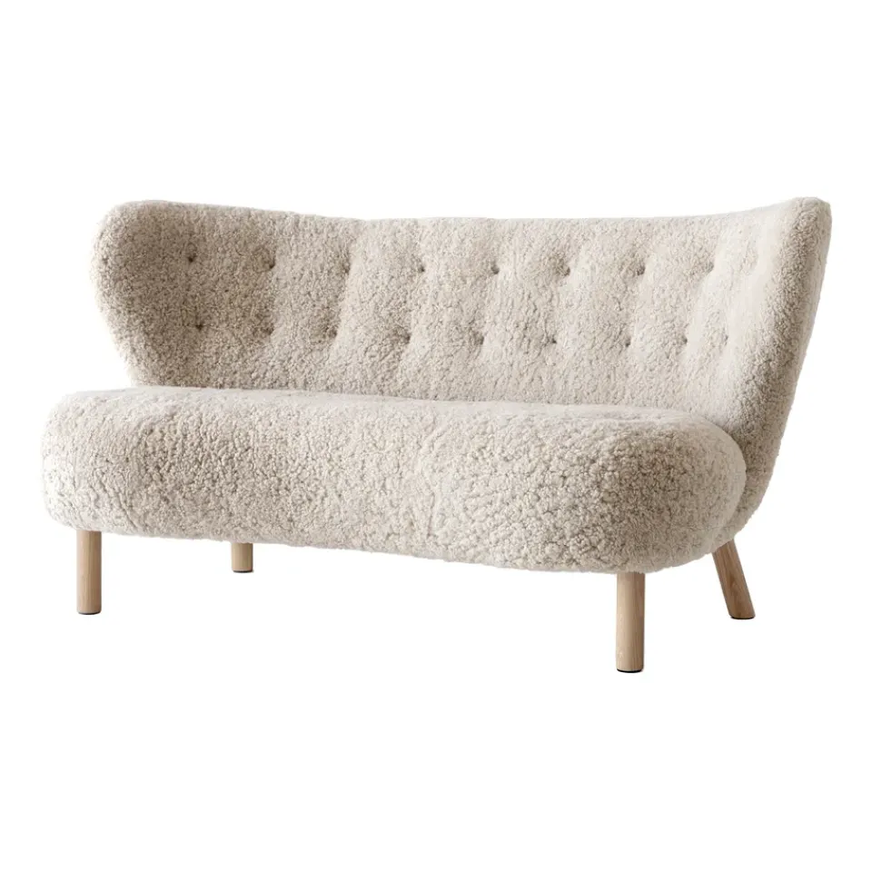 &Tradition Sofas*Little Petra VB2 sofa, White oiled oak-Moonlight Beige