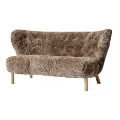 &Tradition Sofas*Little Petra VB2 sofa, White oiled oak- Sahara Brown