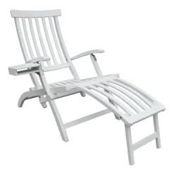 Stockamöllan Seating*Lobby deck chair, Incl. tray and rain cover White