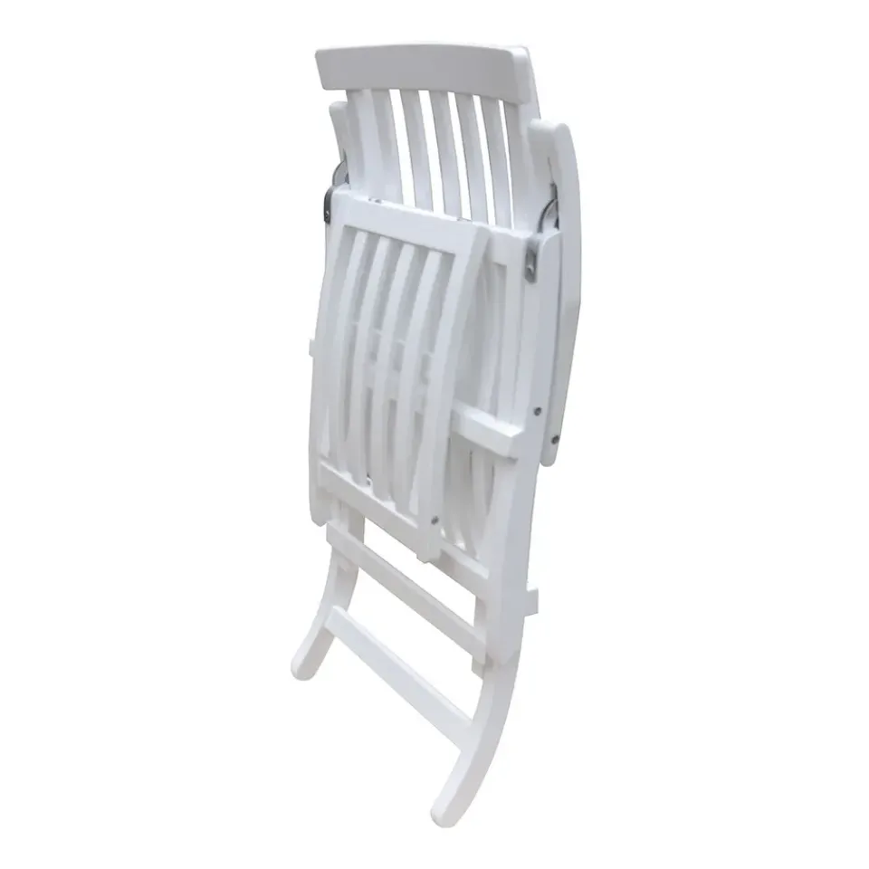 Stockamöllan Seating*Lobby deck chair, Incl. tray and rain cover White