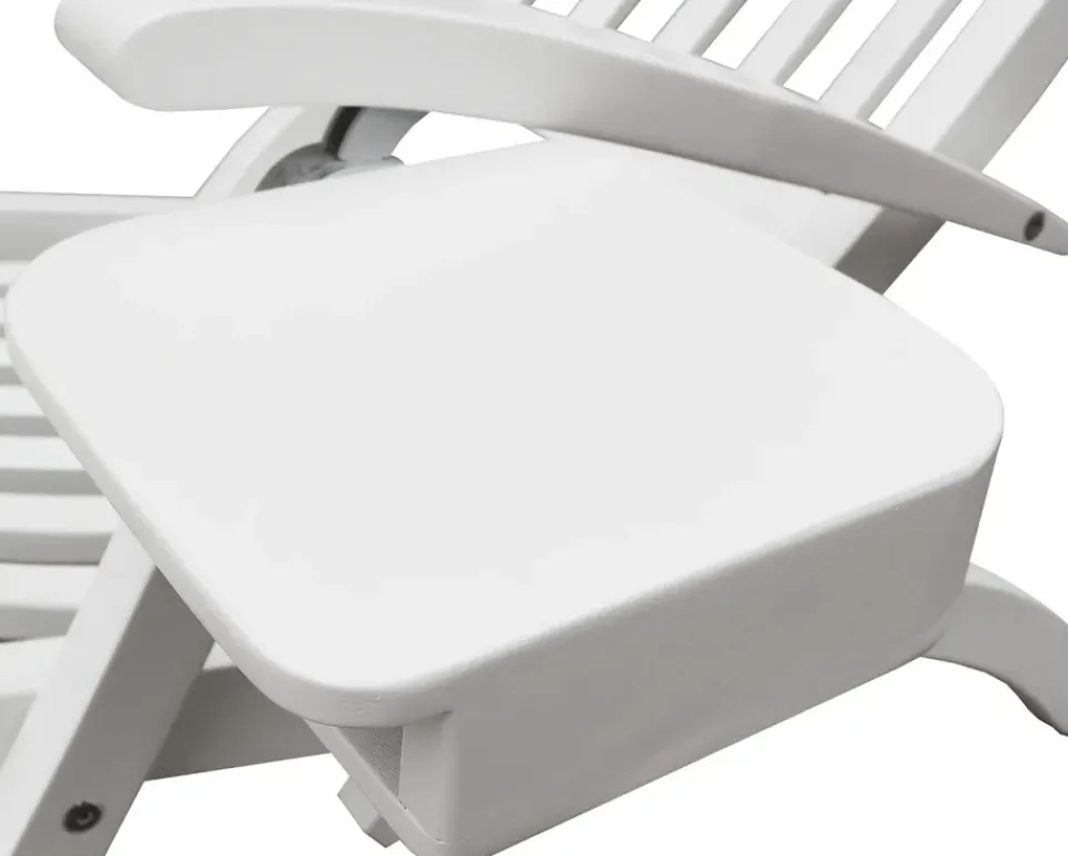 Stockamöllan Seating*Lobby deck chair, Incl. tray and rain cover White