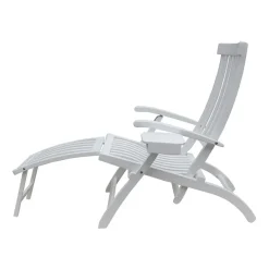 Stockamöllan Seating*Lobby deck chair, Incl. tray and rain cover White