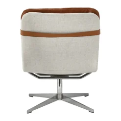 1898 Armchairs & Footstools*Loholm armchair with swivel function, Cognac leather-Bern 0341 Beige