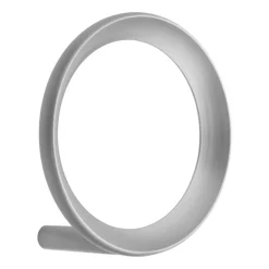 Normann Copenhagen Clothes Hooks & Hangers*Loop hook medium Ø7.8 cm, Brushed Zinc Silver-coloured