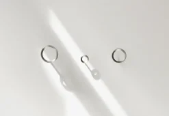Normann Copenhagen Clothes Hooks & Hangers*Loop hook medium Ø7.8 cm, Brushed Zinc Silver-coloured