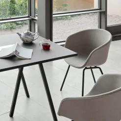 HAY Dining Tables*Loop Stand dining table, linoleum-, 160 cm Black