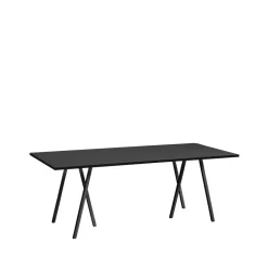 HAY Dining Tables*Loop Stand dining table, linoleum-, 200 cm Black