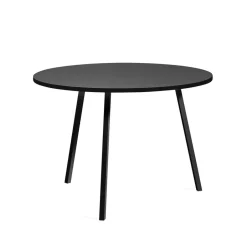 HAY Dining Tables*Loop Stand dining table round, linoleum-, Ø105 cm Black