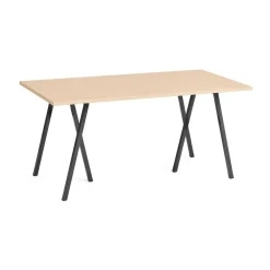 HAY Dining Tables*Loop Stand dining table 77,5x160 cm, - linoleum-lacq. oak Black