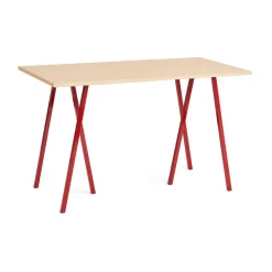 HAY Dining Tables*Loop Stand dining table 77,5x160 cm, Maroon red-clear lacq. oak RedBrown
