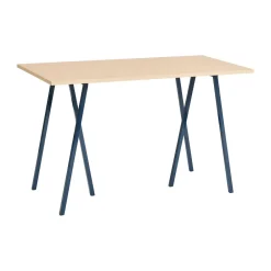 HAY Bar Tables*Loop Stand incl. support bar table 77,5x160 cm, Deep blue-clear lacq. oak BlueBrown