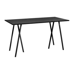 HAY Bar Tables*Loop Stand incl. support bar table 87,5x180 cm, - linoleum- ash Black