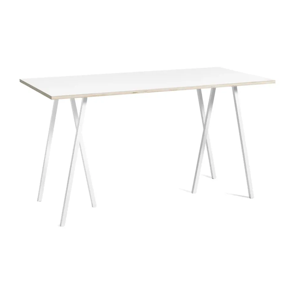 HAY Bar Tables*Loop Stand incl. support bar table 87,5x180 cm, - laminate-plywood White