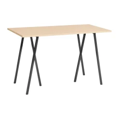HAY Bar Tables*Loop Stand incl. support bar table 77,5x160 cm, Black-clear lacq. oak BlackBrown