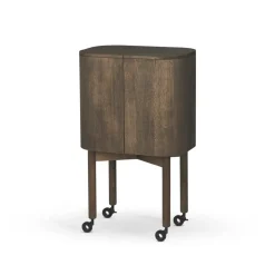 Northern Display & Glass Cabinets*Loud bar cabinet on wheels, Smoked oak Brown