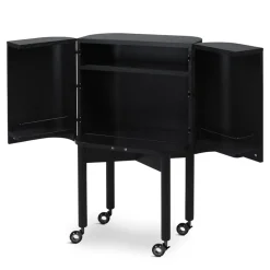 Northern Display & Glass Cabinets*Loud bar cabinet on wheels, Black
