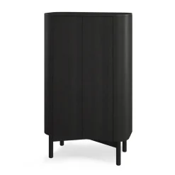 Northern Display & Glass Cabinets*Loud tall cabinet 143 cm, painted oak Black