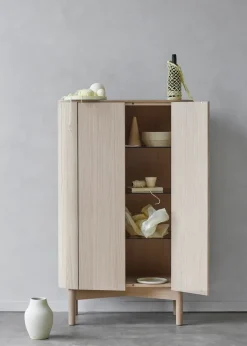 Northern Display & Glass Cabinets*Loud tall cabinet 143 cm, Light oiled oak BeigeBrown