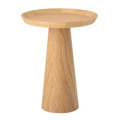 Bloomingville Side Tables*Luana side table Ø44 cm, oak Gold-coloured