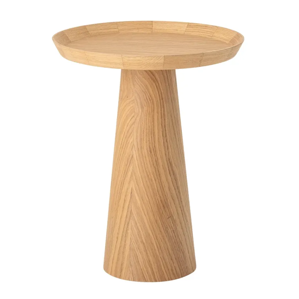 Bloomingville Side Tables*Luana side table Ø44 cm, oak Gold-coloured