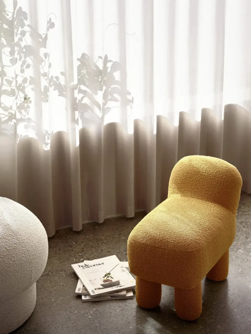 Design House Stockholm Sitting Poufs*Lulu sit pouf 36x65 cm, Yellow