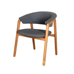 Cane-line Seating|Balcony Furniture*Luna chair, airtouch , teak frame Grey