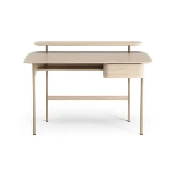 Swedese Desks*Luna desk with drawer and shelf, Oak white-pigmented Brown