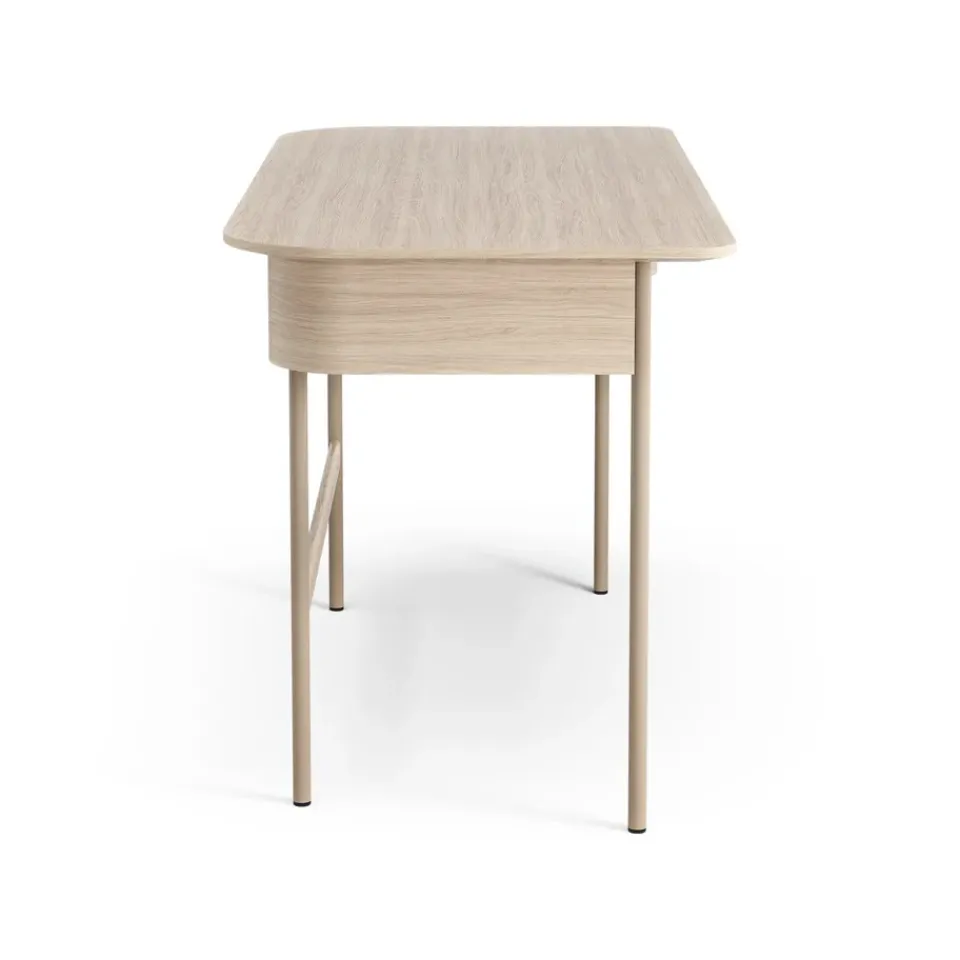 Swedese Desks*Luna desk with drawer, Oak white-pigmented Brown