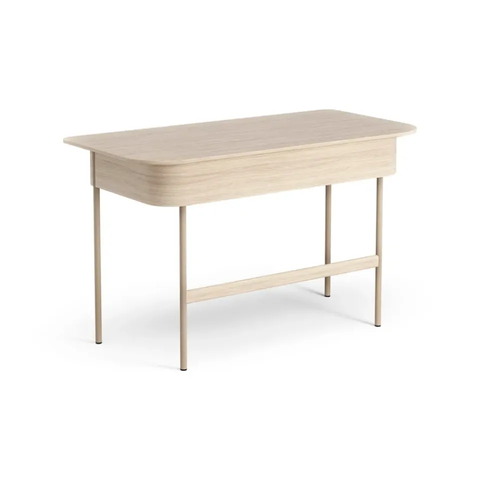 Swedese Desks*Luna desk with drawer, Oak white-pigmented Brown