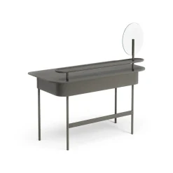 Swedese Desks*Luna desk with drawer, shelf and mirror, Oak orkan Grey