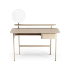 Swedese Desks*Luna desk with drawer, shelf and mirror, Oak white-pigmented Brown